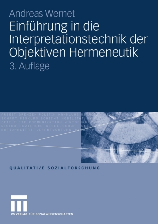 Imagen de portada: Einführung in die Interpretationstechnik der Objektiven Hermeneutik 3rd edition 9783531168371