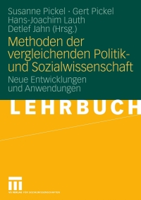 Imagen de portada: Methoden der vergleichenden Politik- und Sozialwissenschaft 1st edition 9783531161945