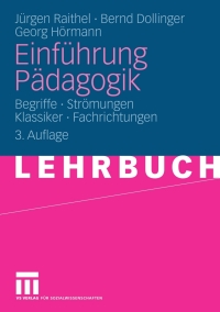 Cover image: Einführung Pädagogik 3rd edition 9783531163208