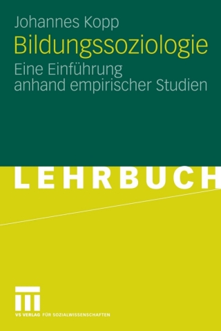 Cover image: Bildungssoziologie 9783531140933