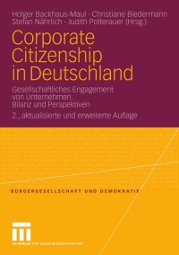 Cover image: Corporate Citizenship in Deutschland 2nd edition 9783531171364