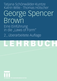 Omslagafbeelding: George Spencer Brown 2nd edition 9783531161051