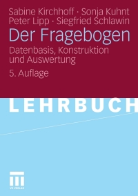 Cover image: Der Fragebogen 5th edition 9783531167886
