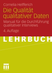 Cover image: Die Qualität qualitativer Daten 4th edition 9783531173825