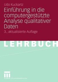 Titelbild: Einführung in die computergestützte Analyse qualitativer Daten 3rd edition 9783531166612