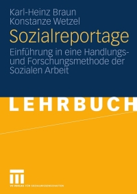 Cover image: Sozialreportage 9783531163321