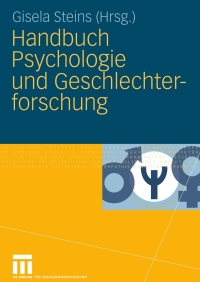 Cover image: Handbuch Psychologie und Geschlechterforschung 1st edition 9783531163918