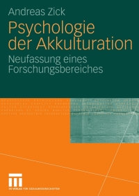 Cover image: Psychologie der Akkulturation 9783531168289