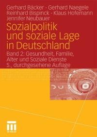 Imagen de portada: Sozialpolitik und soziale Lage in Deutschland 5th edition 9783531174785