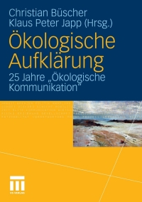 Imagen de portada: Ökologische Aufklärung 1st edition 9783531169316