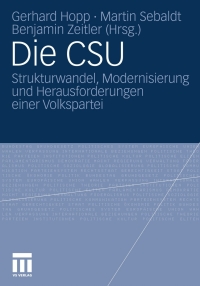 Cover image: Die CSU 1st edition 9783531172750