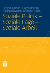 Cover image: Soziale Politik - Soziale Lage - Soziale Arbeit 9783531168852