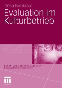 Cover image: Evaluation im Kulturbetrieb 9783531167312