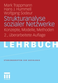 Cover image: Strukturanalyse sozialer Netzwerke 2nd edition 9783531169644