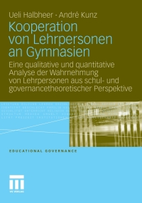 Cover image: Kooperation von Lehrpersonen an Gymnasien 9783531177496