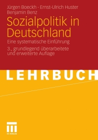 Imagen de portada: Sozialpolitik in Deutschland 3rd edition 9783531166698