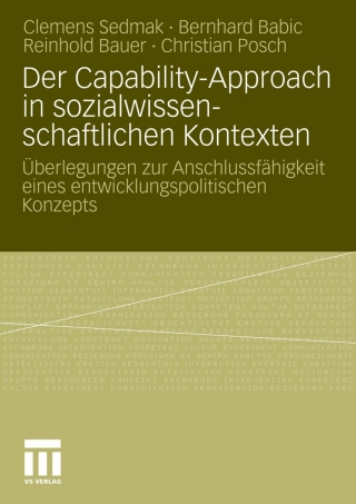 Imagen de portada: Der Capability-Approach in sozialwissenschaftlichen Kontexten 9783531176376
