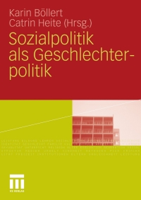 Cover image: Sozialpolitik als Geschlechterpolitik 9783531171401