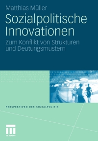 Cover image: Sozialpolitische Innovationen 9783531179773