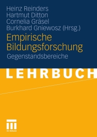 Imagen de portada: Empirische Bildungsforschung 1st edition 9783531178479