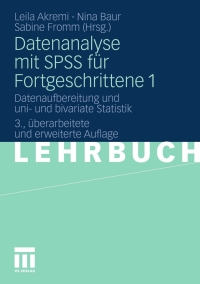 Imagen de portada: Datenanalyse mit SPSS für Fortgeschrittene 1 3rd edition 9783531170152