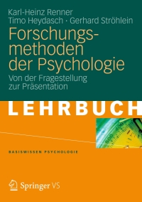 Imagen de portada: Forschungsmethoden der Psychologie 9783531167299