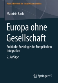 Cover image: Europa ohne Gesellschaft 2nd edition 9783531169576