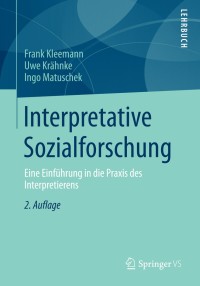 Cover image: Interpretative Sozialforschung 2nd edition 9783531174938