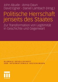 Cover image: Politische Herrschaft jenseits des Staates 1st edition 9783531182896