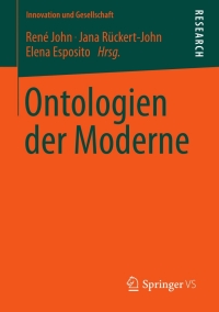 Imagen de portada: Ontologien der Moderne 9783531180229