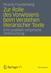 Cover image: Zur Rolle des Vorwissens beim Verstehen literarischer Texte 9783531182605