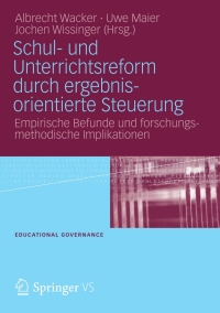 Imagen de portada: Schul- und Unterrichtsreform durch ergebnisorientierte Steuerung 9783531166155