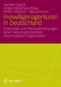 Titelbild: Freiwilligenagenturen in Deutschland 9783531185842