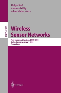 Cover image: Wireless Sensor Networks 1st edition 9783540208259