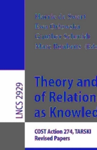 Omslagafbeelding: Theory and Applications of Relational Structures as Knowledge Instruments 1st edition 9783540207801