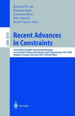 Immagine di copertina: Recent Advances in Constraints 1st edition 9783540218340