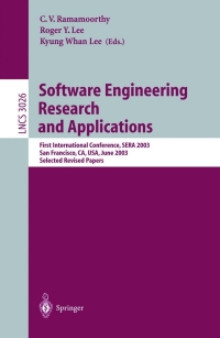 Cover image: Software Engineering Research and Applications 1st edition 9783540219750