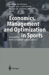 Cover image: Economics, Management and Optimization in Sports 1st edition 9783540207122