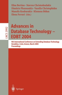 Imagen de portada: Advances in Database Technology - EDBT 2004 1st edition 9783540212003