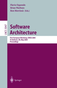 Cover image: Software Architecture 1st edition 9783540220008