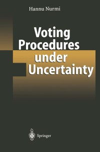 Cover image: Voting Procedures under Uncertainty 9783540433521