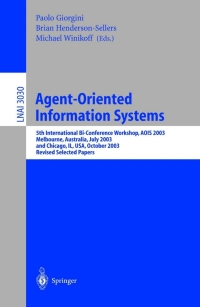 Cover image: Agent-Oriented Information Systems 1st edition 9783540221272