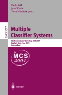 صورة الغلاف: Multiple Classifier Systems 1st edition 9783540221449