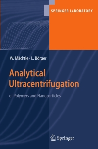 Imagen de portada: Analytical Ultracentrifugation of Polymers and Nanoparticles 9783540234326