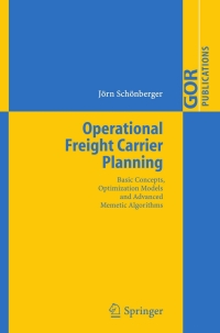 Cover image: Operational Freight Carrier Planning 9783540253181