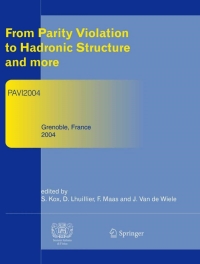 Imagen de portada: From Parity Violation to Hadronic Structure and more 1st edition 9783540255017