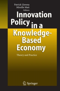 Cover image: Innovation Policy in a Knowledge-Based Economy 1st edition 9783540255819