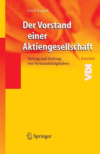 صورة الغلاف: Der Vorstand einer Aktiengesellschaft 9783540214144