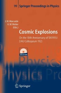 Cover image: Cosmic Explosions 1st edition 9783540230397