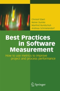 Cover image: Best Practices in Software Measurement 9783540208679